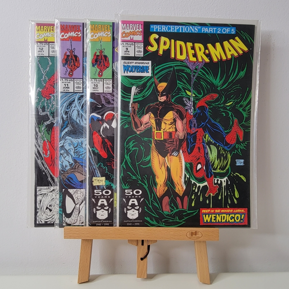 *SOLD* Marvel Comics Spiderman (Todd Mcfarlane) comicbooks. Issues 9, 10, 11, 12